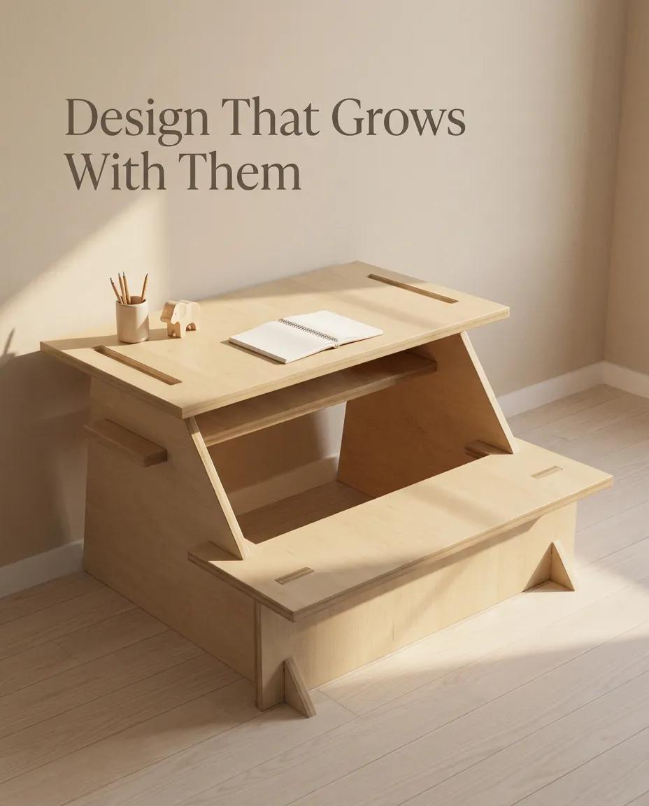 Doğal Ahşap Çalışma Masası