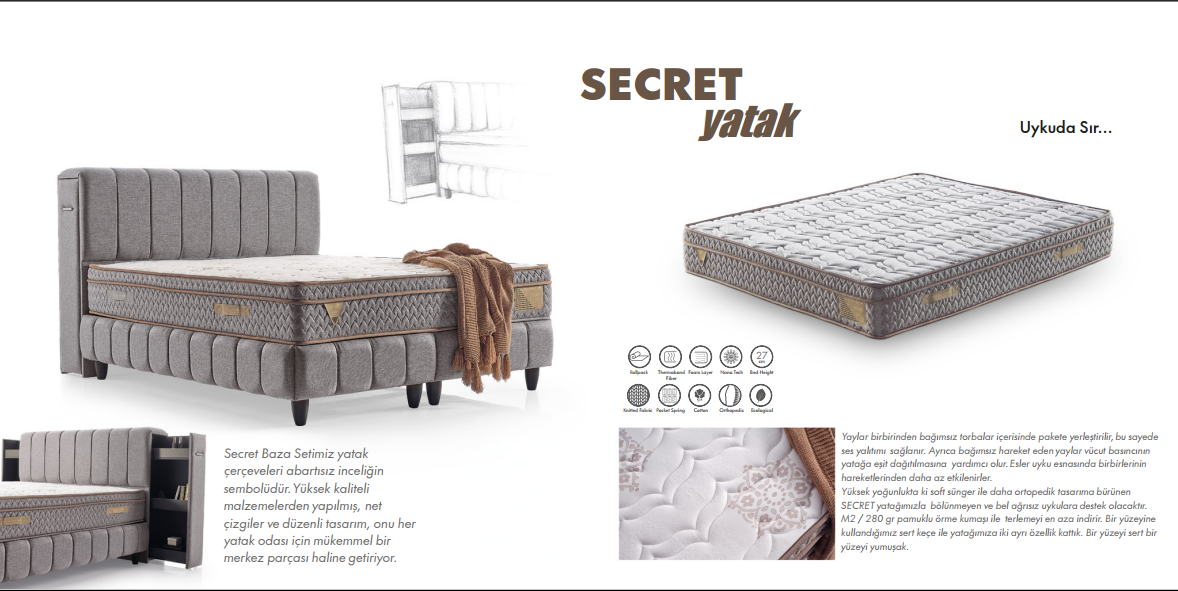 Secret-P Yatak ve Baza