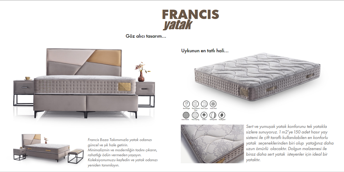 Francis-P Yatak ve Baza